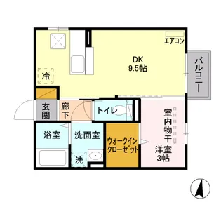 アクシス A【1階】の間取り