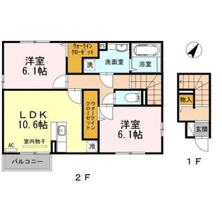 TーROOM優【2階】の間取り