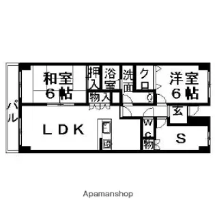 アスティオン東中島【302号室】の間取り