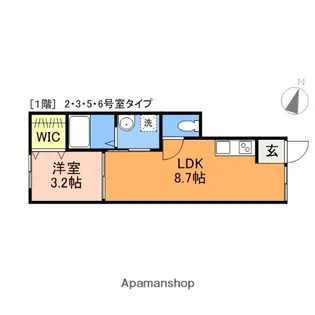 キーウエスト鐙【1階】の間取り