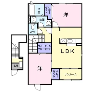 プロムナード・ゴチB【2階】の間取り