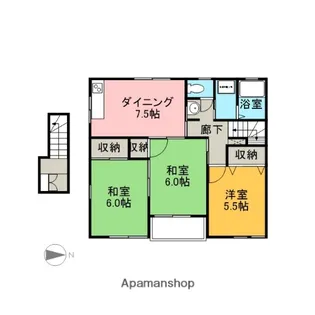 ポプリハート【201号室】の間取り