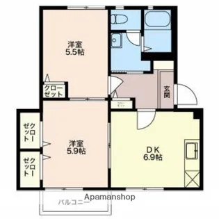 パストラル新光町Ⅰ【2階】の間取り