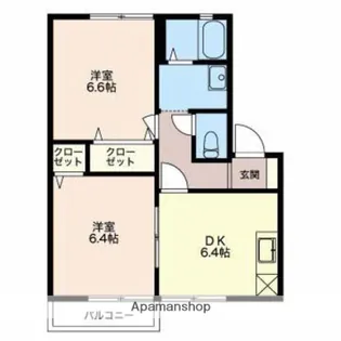 フォンテーヌC【2階】の間取り