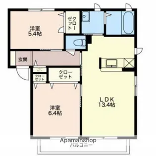 アーバンスクエアB【1階】の間取り