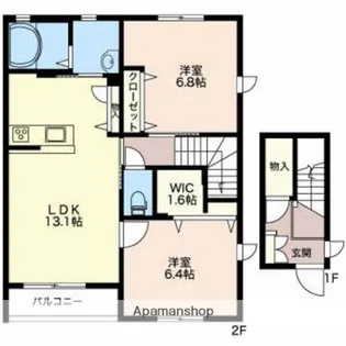 MASTTOWN下門前E【2階】の間取り