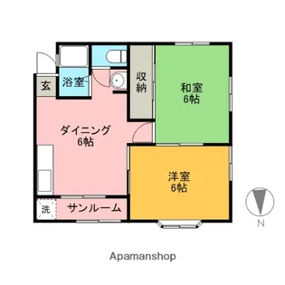 コーポ桂【201号室】の間取り