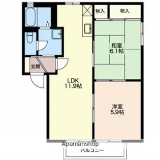 カサベルデ【2階】の間取り