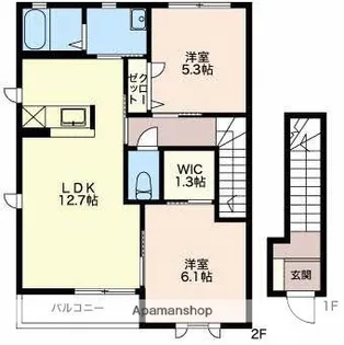 アーバンスクエアC【2階】の間取り
