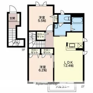 アーバンスクエアE【2階】の間取り