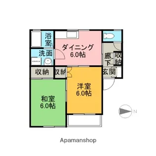 ハイツオーキッドマイルC【2階】の間取り