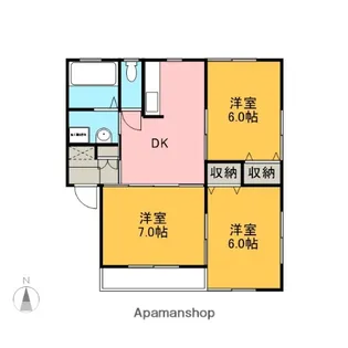 メゾンSINKO21【202号室】の間取り