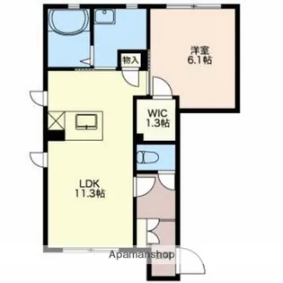 シャーメゾン・エヴィデンスB【1階】の間取り