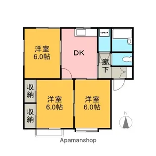 シティハイツさくらⅡ【2階】の間取り