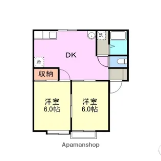 ハイツ小堺【E号室】の間取り