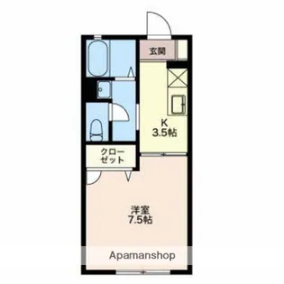 ルミエールK【1階】の間取り