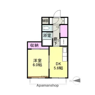 ダイアパレス高田本町【202号室】の間取り