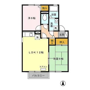 ヴューライラック【2階】の間取り