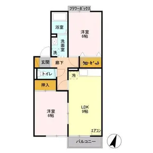 グラン・デ・コート A【2階】の間取り