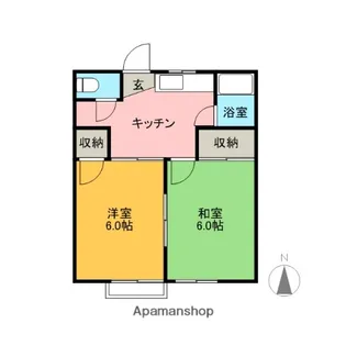タウンハイツモリ【E号室】の間取り