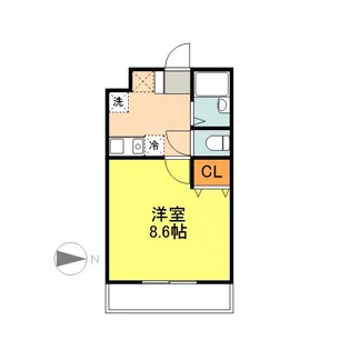 ベロウ中央【401号室】の間取り