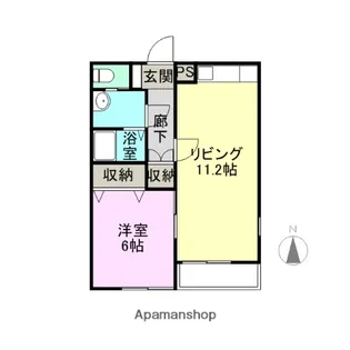 ソレイユ B棟【2階】の間取り