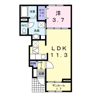 サン スツール【1階】の間取り