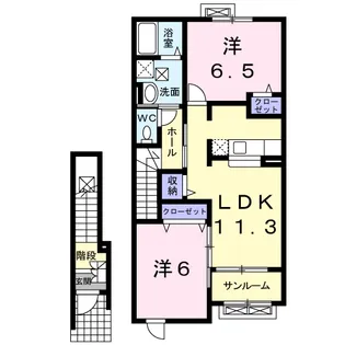 グラシオッソA【2階】の間取り
