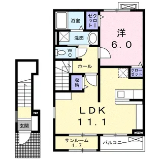 フィオーレ・ミルト【2階】の間取り