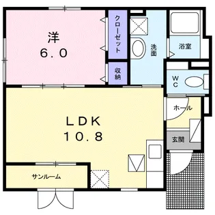 セイバリー・HIKARI【1階】の間取り