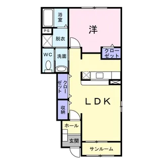 メゾン ソレイユ【1階】の間取り