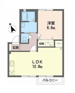 アペックスB【1階】の間取り