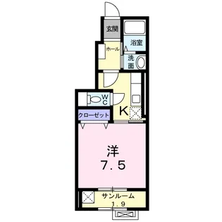 ヒルトップテラス【1階】の間取り