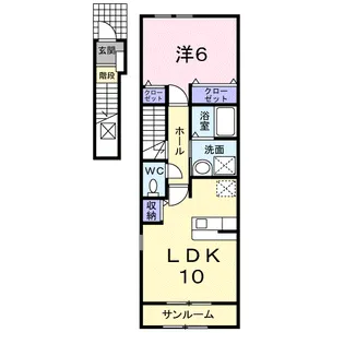 ベル・パークスB【2階】の間取り