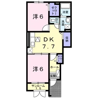 フィオーレ・ユリアⅠ【1階】の間取り