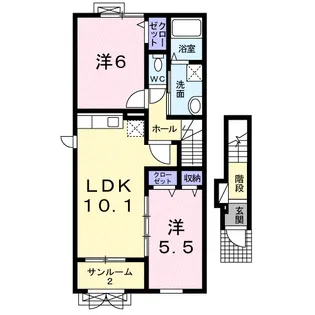 カーサ・アマーレSAIWAIⅠ【2階】の間取り