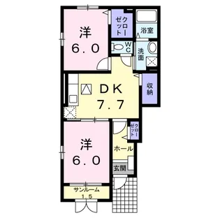 マシェリ Ⅰ【1階】の間取り