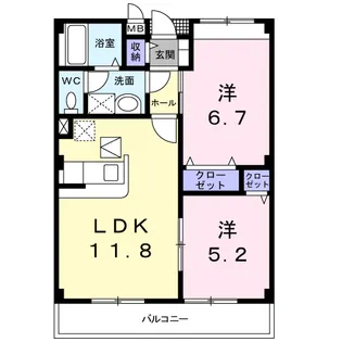 プラティーノ【1階】の間取り