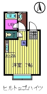 ヒルトップハイツ【1階】の間取り