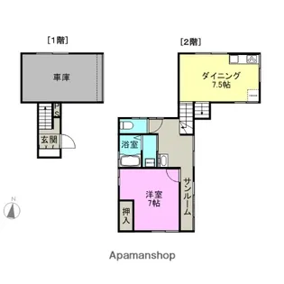 国府2丁目共同住宅【2階】の間取り