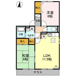 パークハウスU【1階】の間取り
