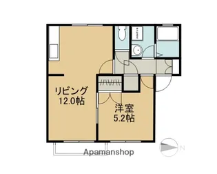 プレッソ【201号室】の間取り
