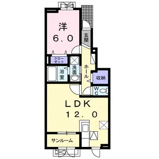 ビレッジケイツY【1階】の間取り