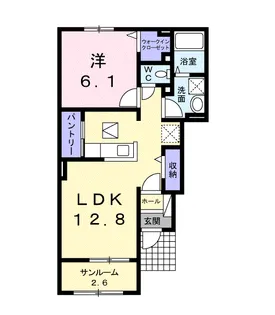 カリーノB【1階】の間取り