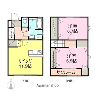セゾン源B【101号室】の間取り