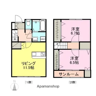 セゾン源B【102号室】の間取り