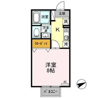 ビビッドK【2階】の間取り