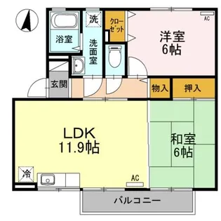 グラン・デ・ハイツ B【2階】の間取り