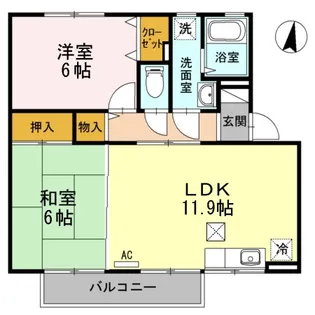 グラン・デ・ハイツ B【1階】の間取り