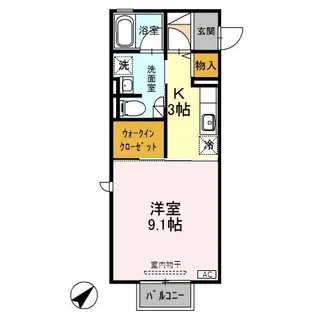 Aznable A【2階】の間取り